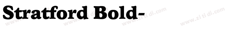 Stratford Bold字体转换